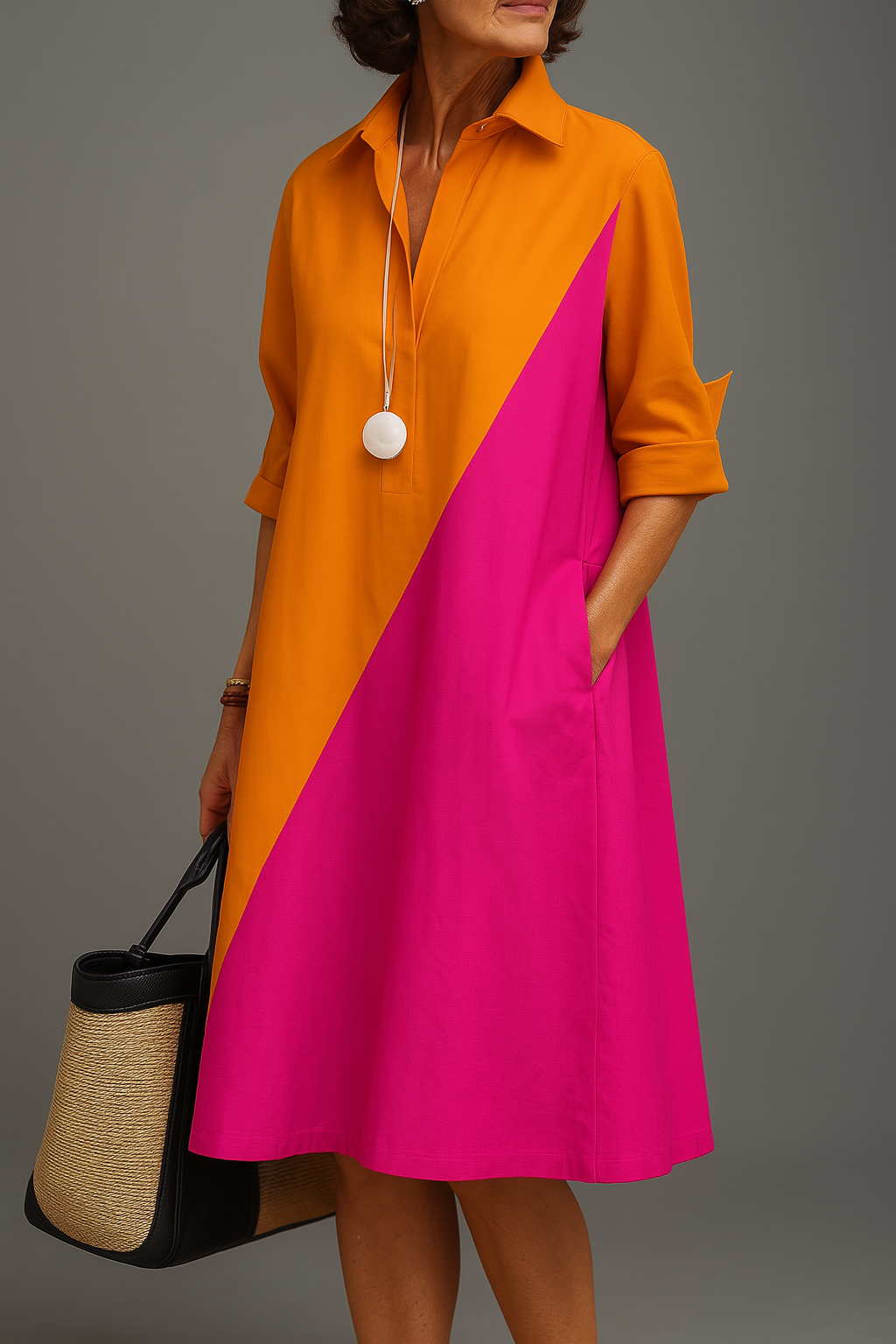Helene™- Elegant Midi Dress for Effortless Sophistication