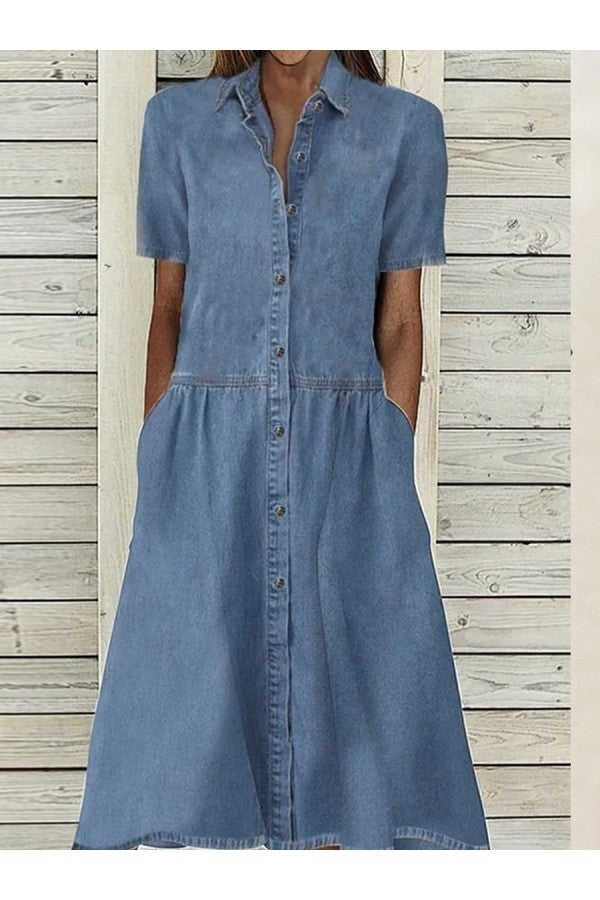 Eden™- Casual Denim Dress