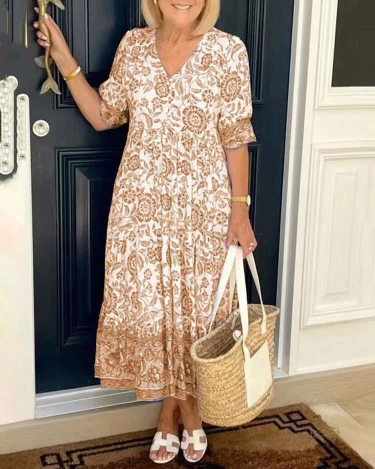 Mirelda™- Porcelain Print Dress