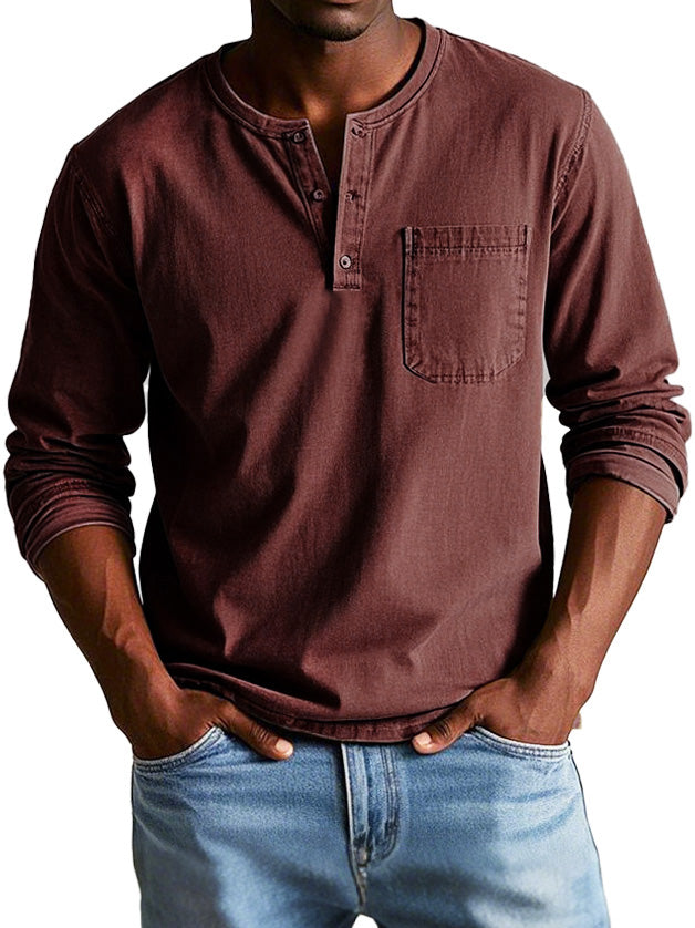 Ellis™- Vintage Henley Shirt