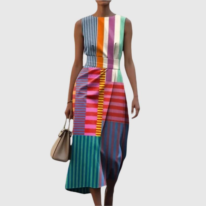 Celine™- Printed Sleeveless Dress