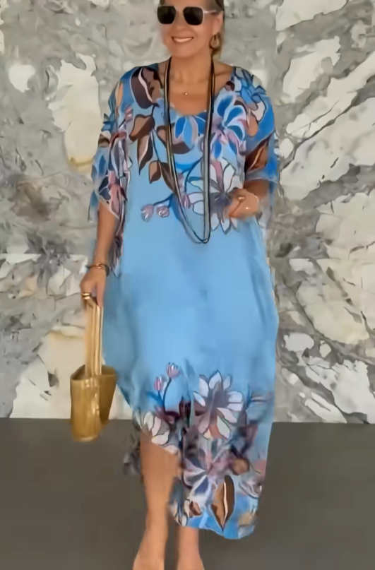 Isla™- Bohemian Floral Kaftan Dress