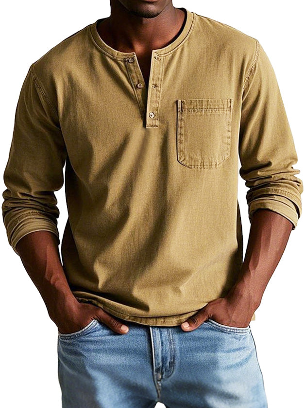 Ellis™- Vintage Henley Shirt