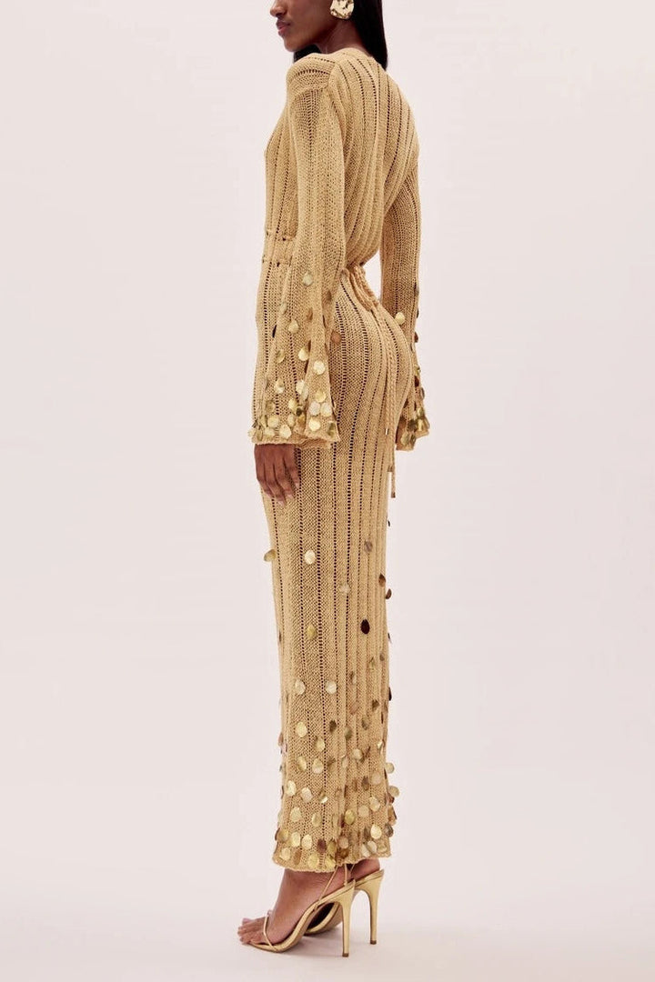 Dolly™ - Gold Knit Maxi Dress