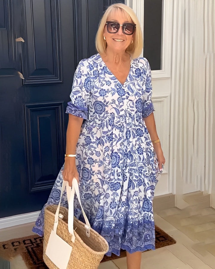 Mirelda™- Porcelain Print Dress