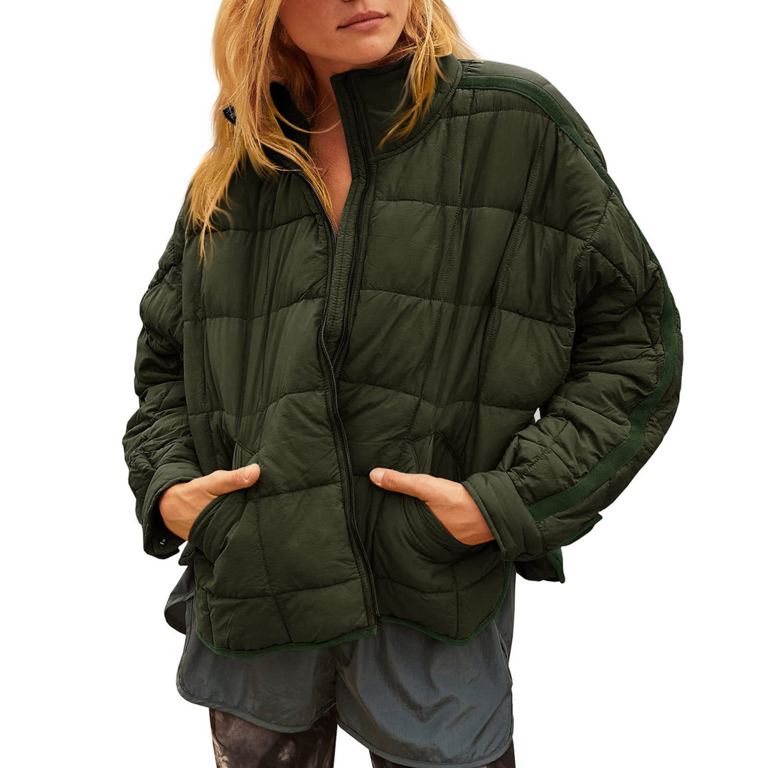 April™- Lightweight Compact Zip Puffer Jacket