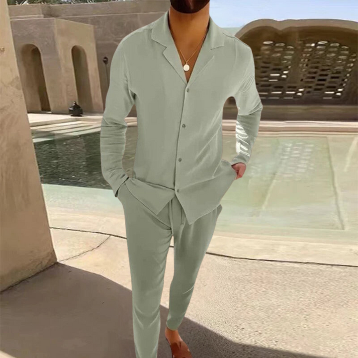 Christian™- Cooling Linen Shirt Set