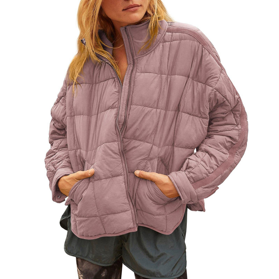 April™- Lightweight Compact Zip Puffer Jacket