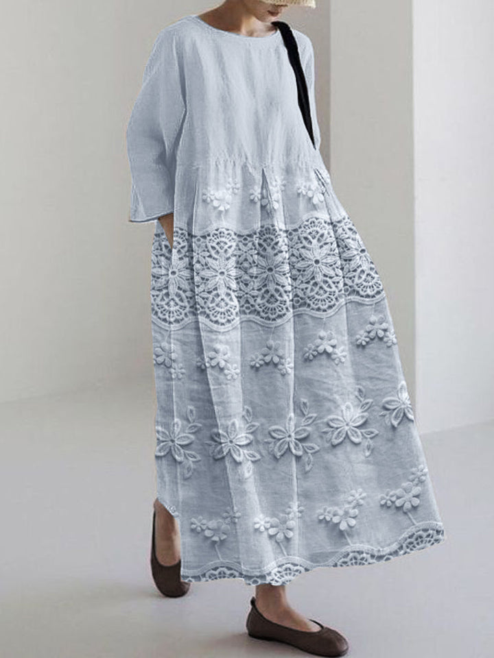 Thalina™- Lace Printed Dress