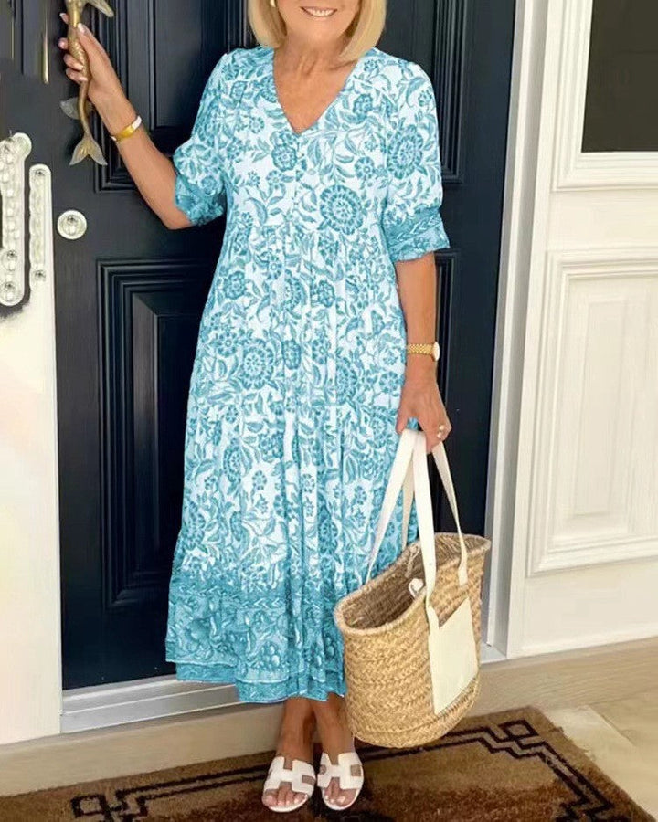 Mirelda™- Porcelain Print Dress