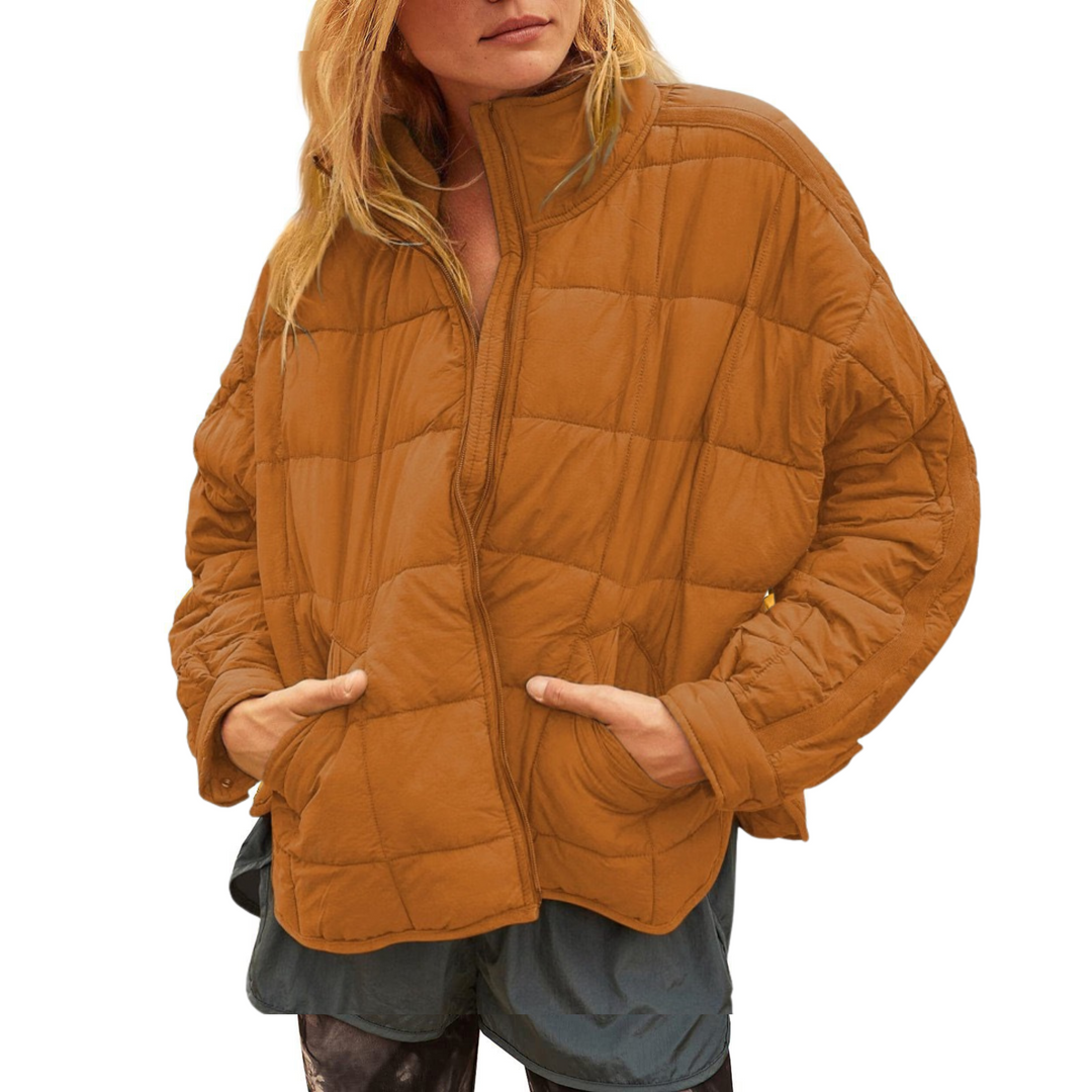 April™- Lightweight Compact Zip Puffer Jacket