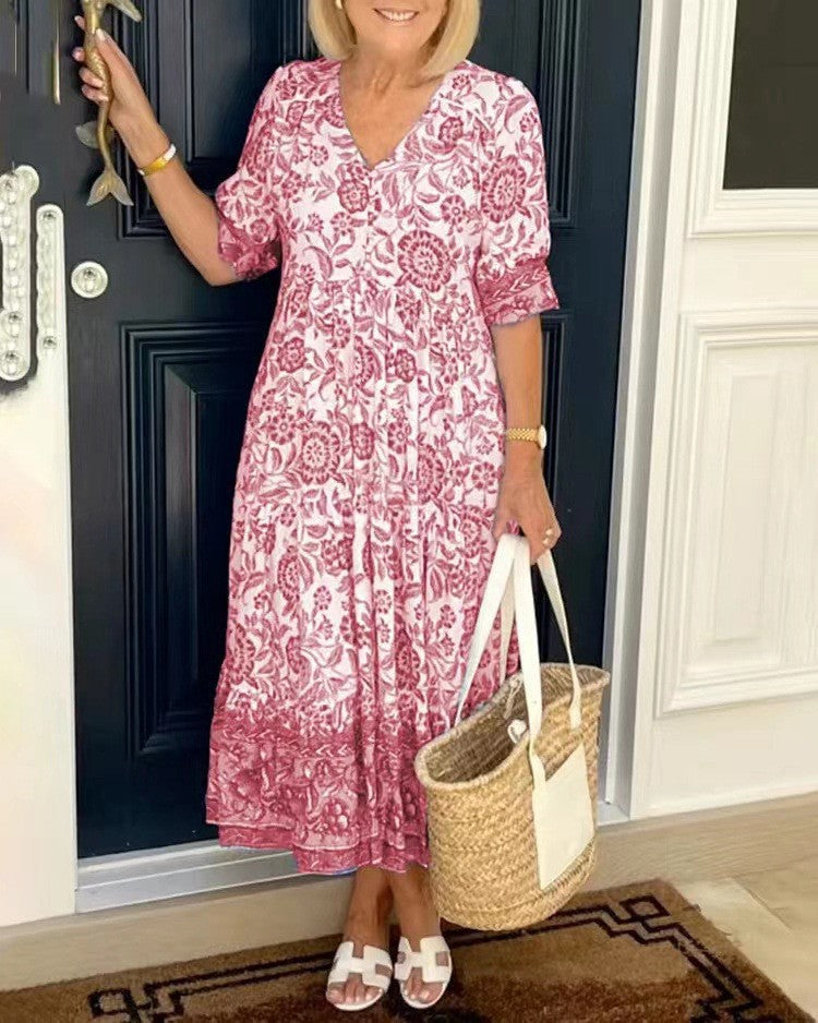 Mirelda™- Porcelain Print Dress