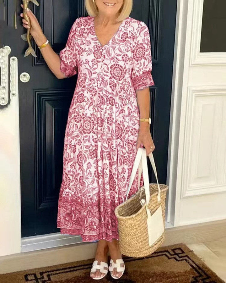 Mirelda™- Porcelain Print Dress