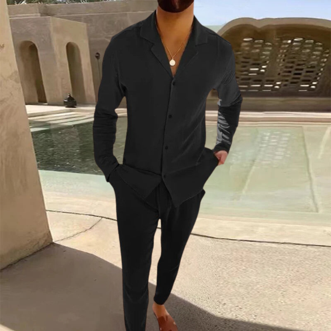 Christian™- Cooling Linen Shirt Set