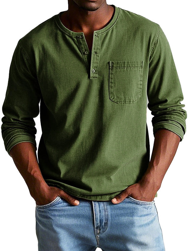 Ellis™- Vintage Henley Shirt