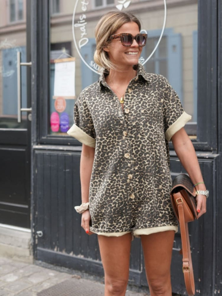 Nikki™- Leopard Print Jumpsuit