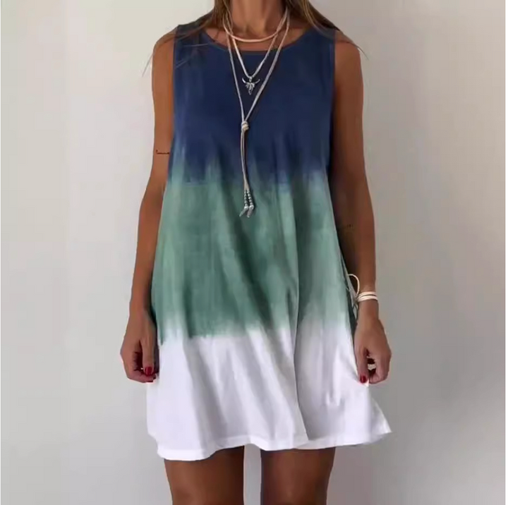 Josie™ - Gradient Tie Dye Print Mini Dress