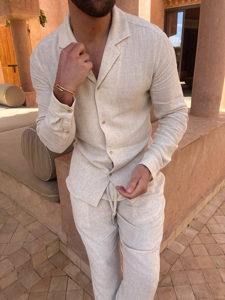 Christian™- Cooling Linen Shirt Set