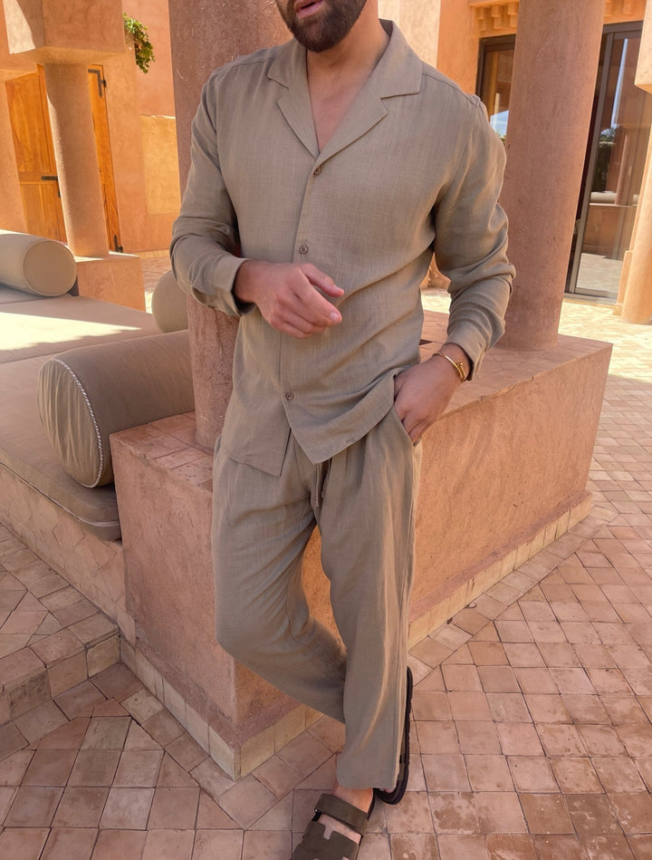 Christian™- Cooling Linen Shirt Set