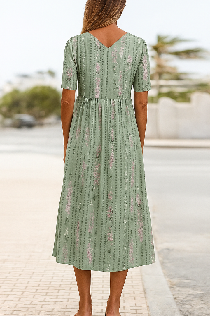 Mary™- Relaxed Botanical Midi Dress