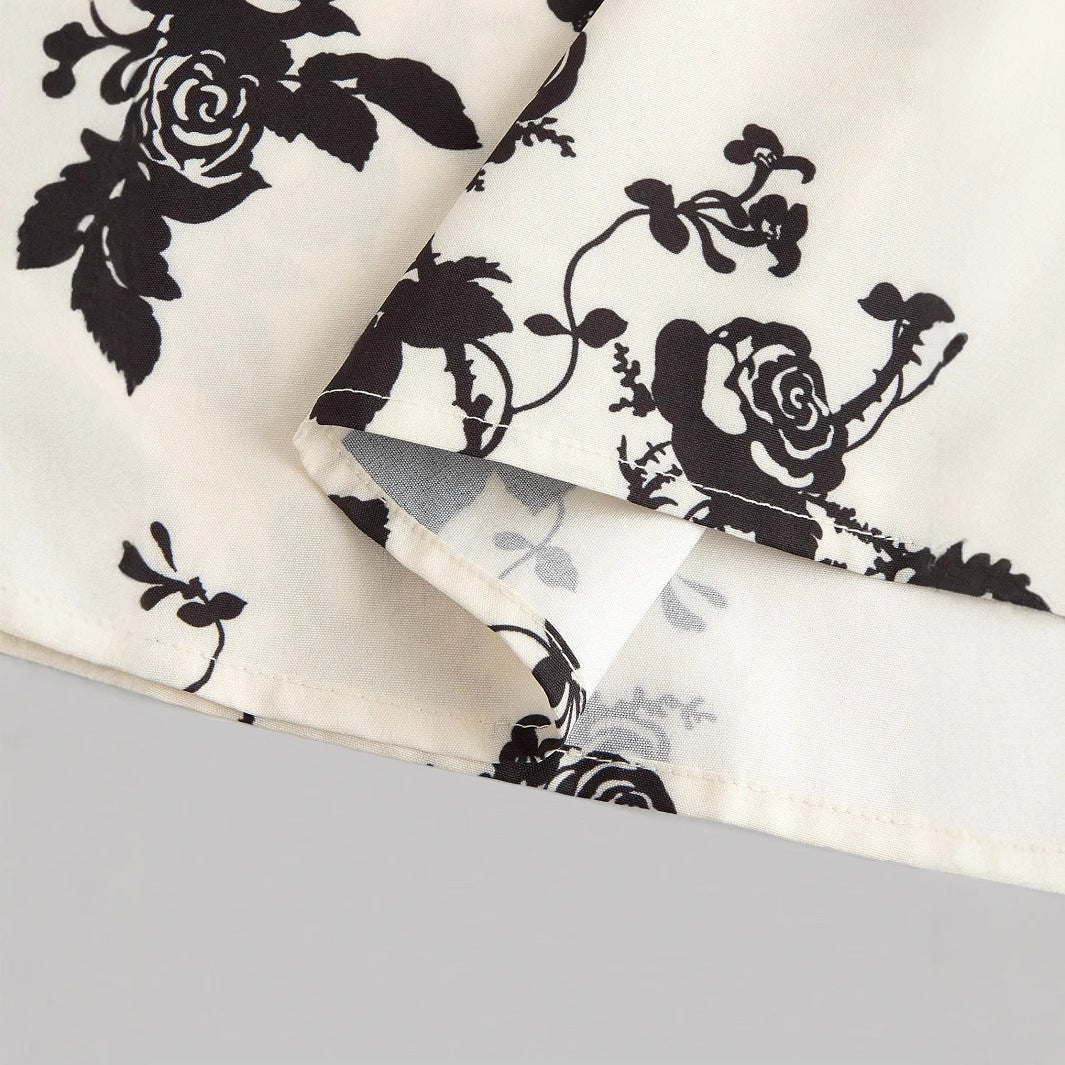 Dahliana™- Elegant Summer Floral Tie-Shoulder Sundress