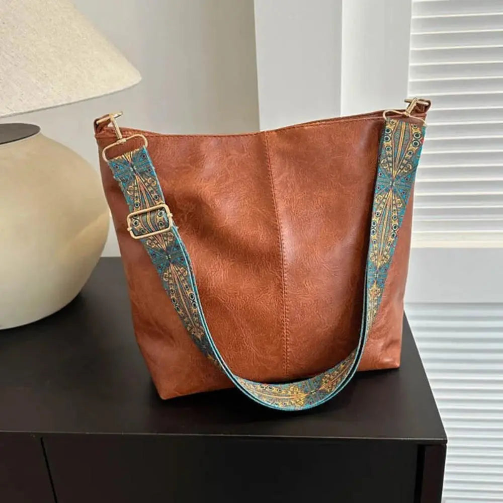 Monica™- Ruched Shoulder Bag with Decoration
