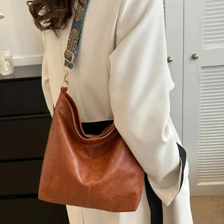 Monica™- Ruched Shoulder Bag with Decoration