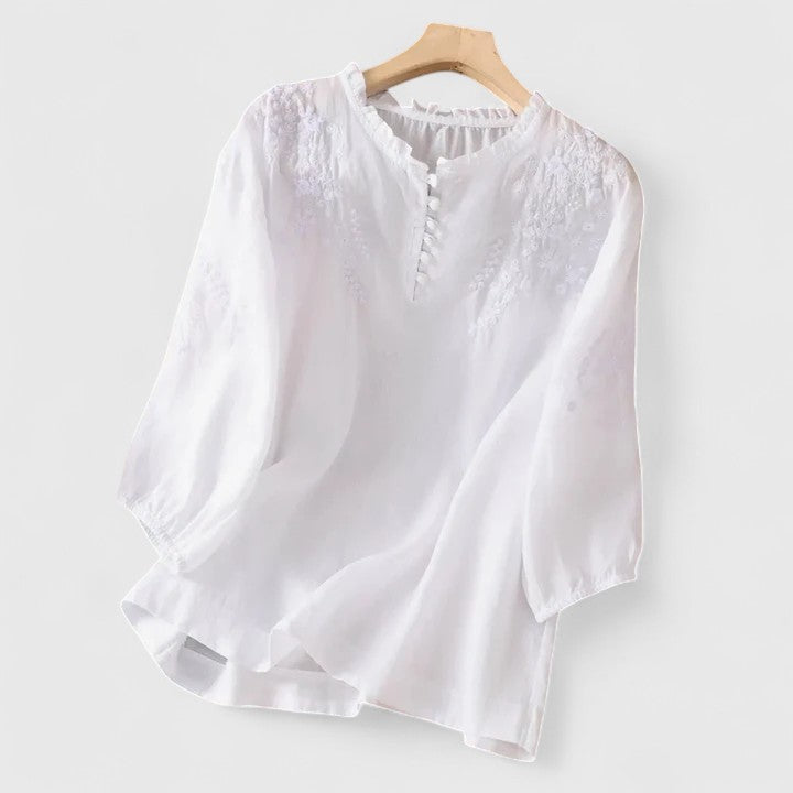 Vasilene™- Elegant Button-Front Blouse