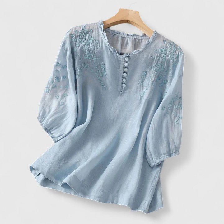 Vasilene™- Elegant Button-Front Blouse