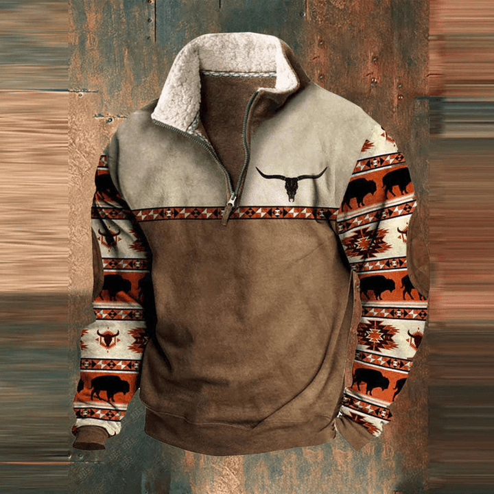 Dakota™- Graphic Zip-Up Sweatshirt For Men