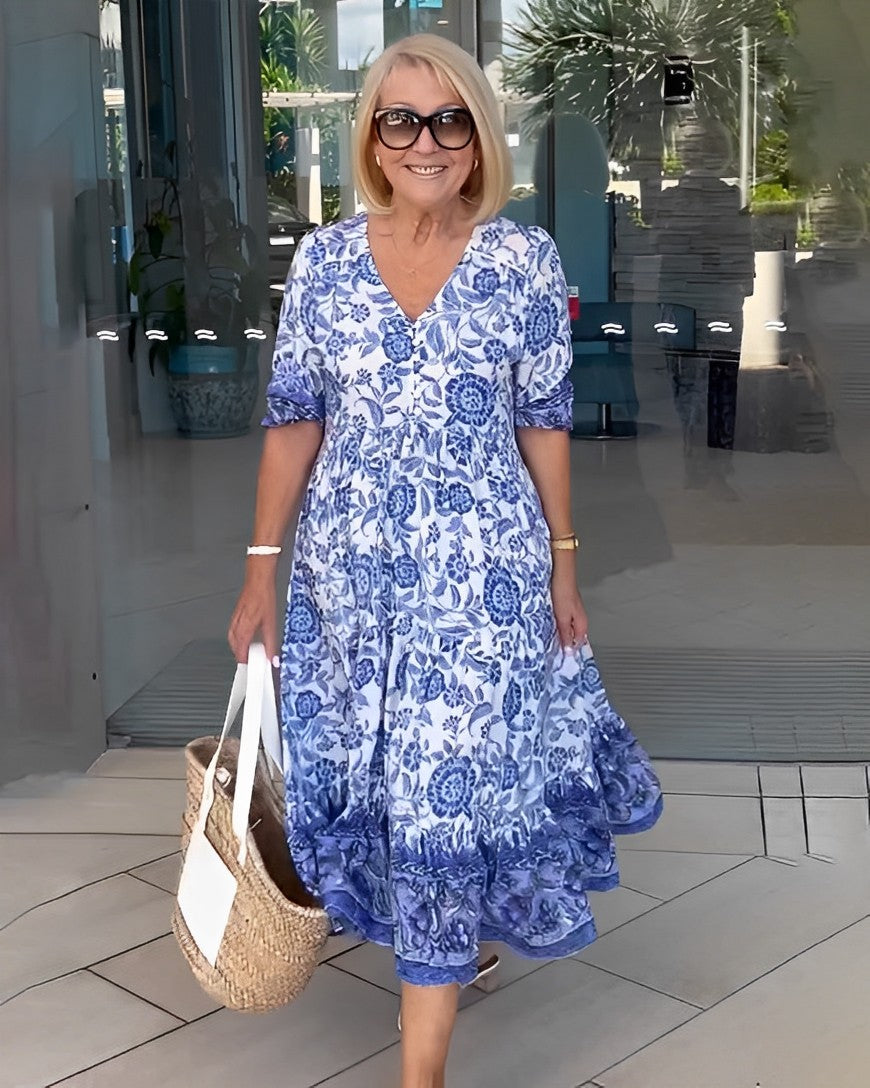 Mirelda™- Porcelain Print Dress