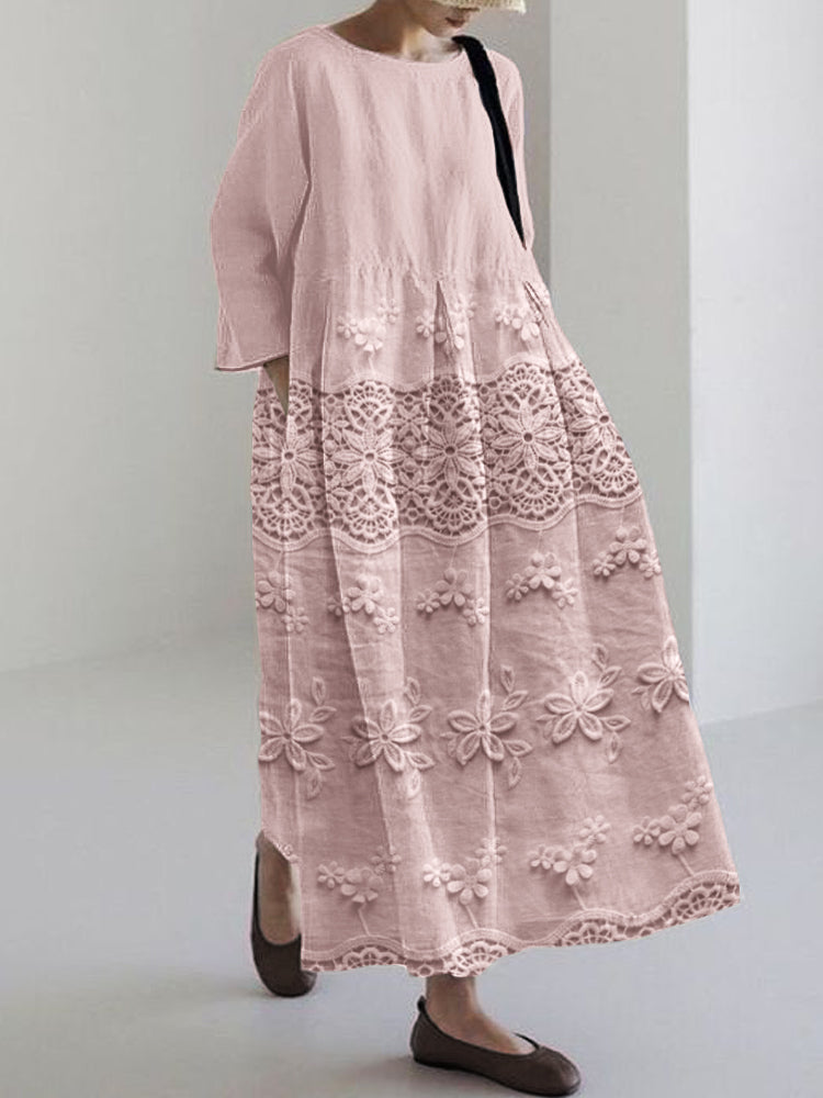 Thalina™- Lace Printed Dress