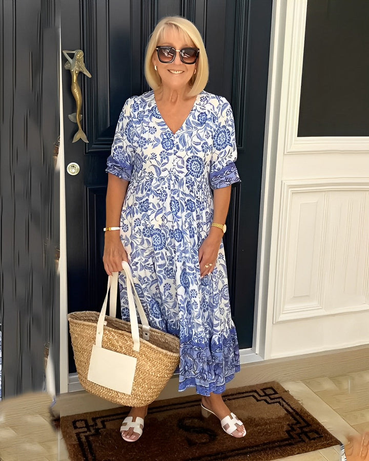 Mirelda™- Porcelain Print Dress
