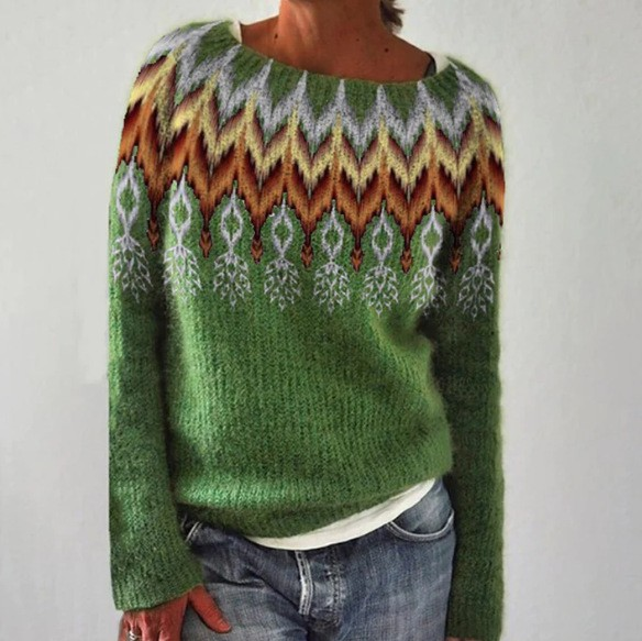 Silva™- Retro Patterned Sweatshirt