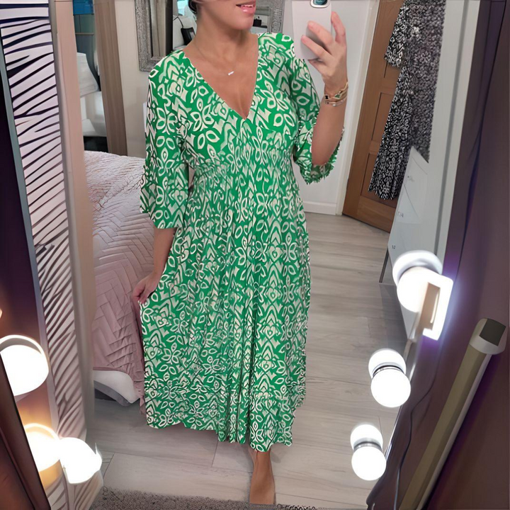 Isabella™- Boho Printed Dress