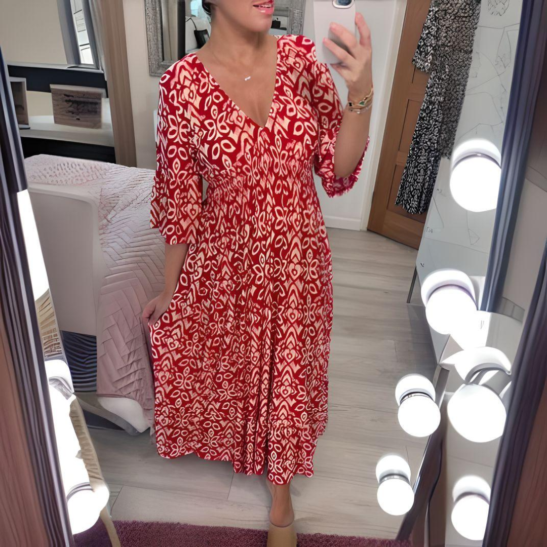 Isabella™- Boho Printed Dress