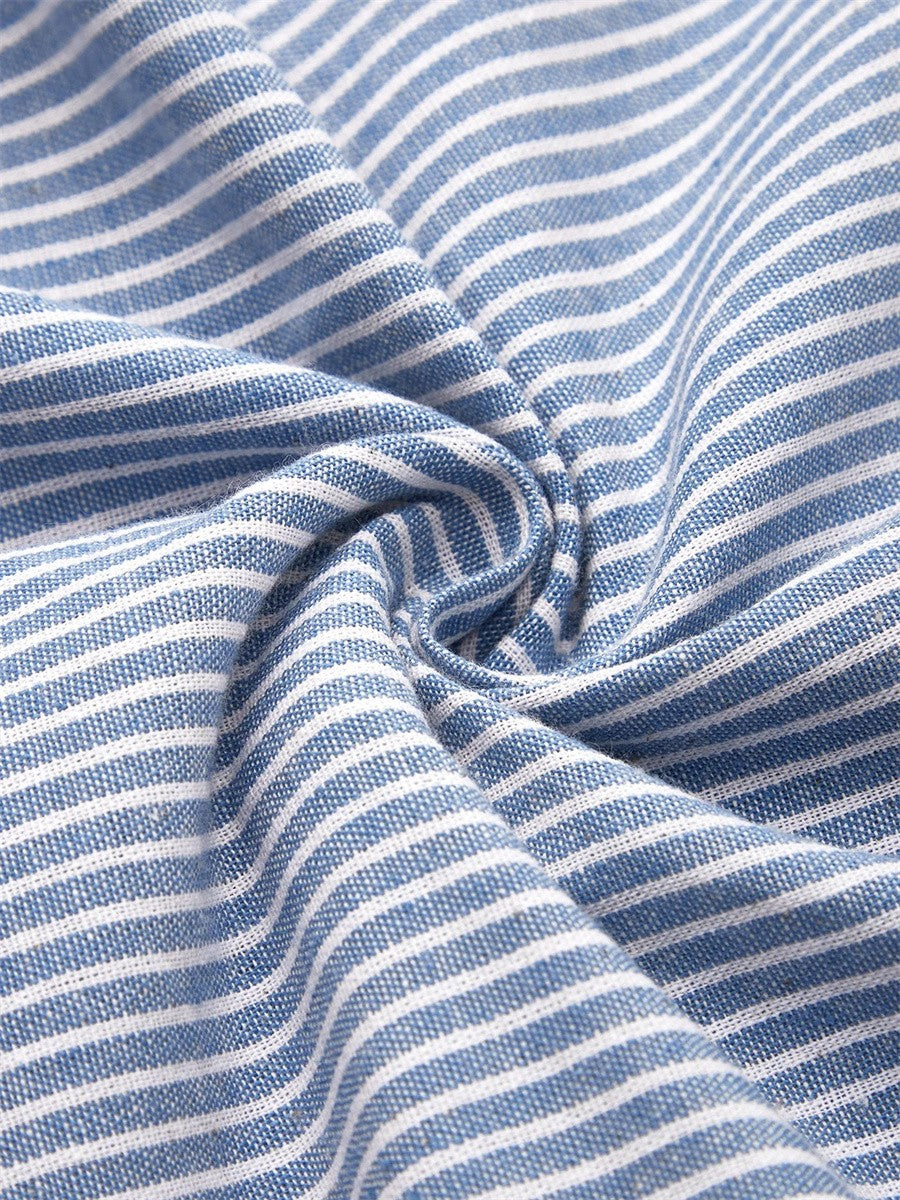 Mara™- Striped Button-Detail Midi Dress