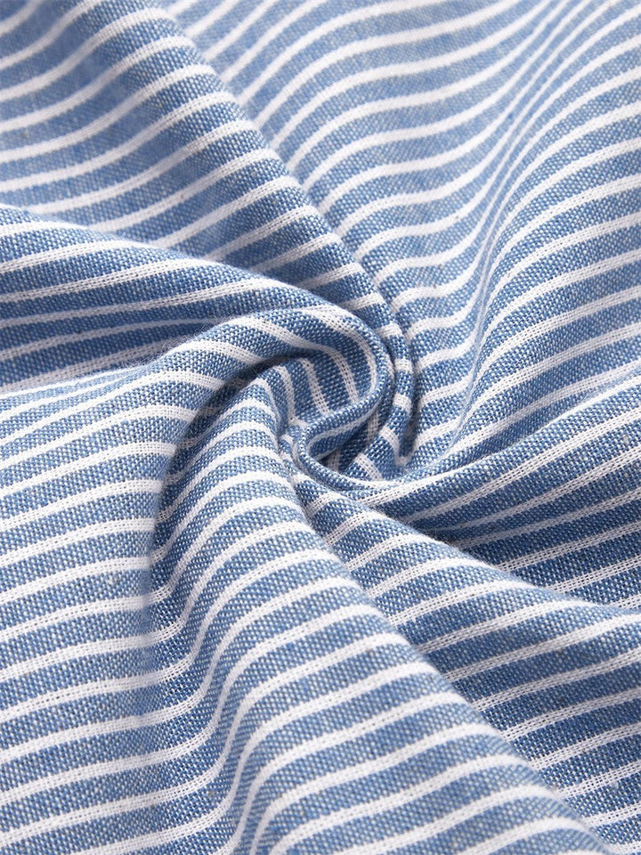 Mara™- Striped Button-Detail Midi Dress
