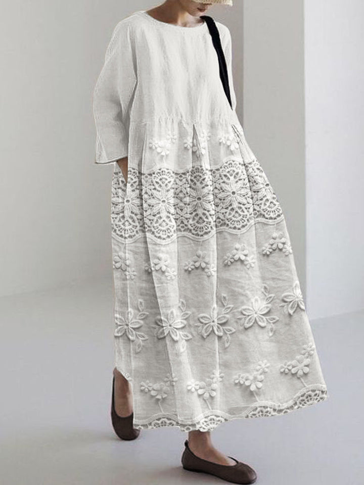 Thalina™- Lace Printed Dress