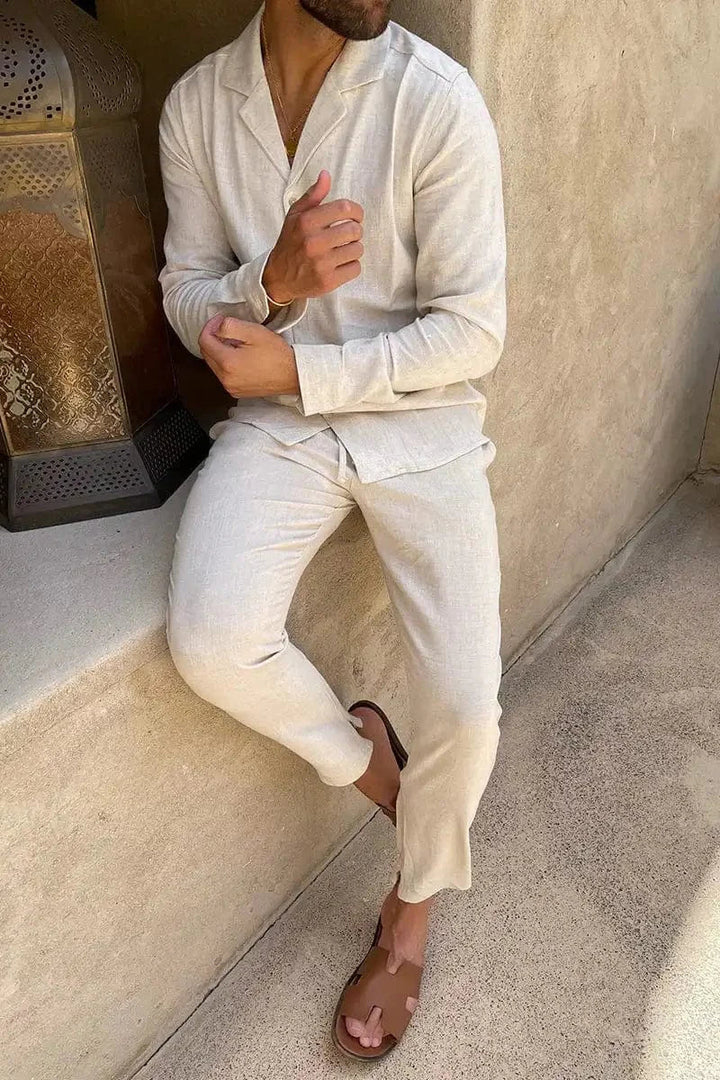 Christian™- Cooling Linen Shirt Set
