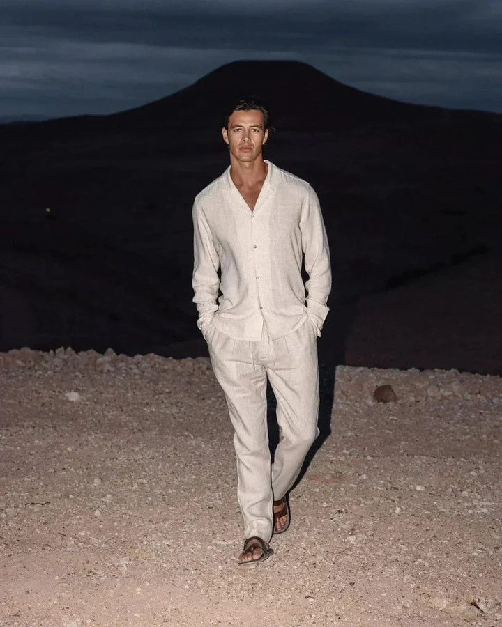 Christian™- Cooling Linen Shirt Set