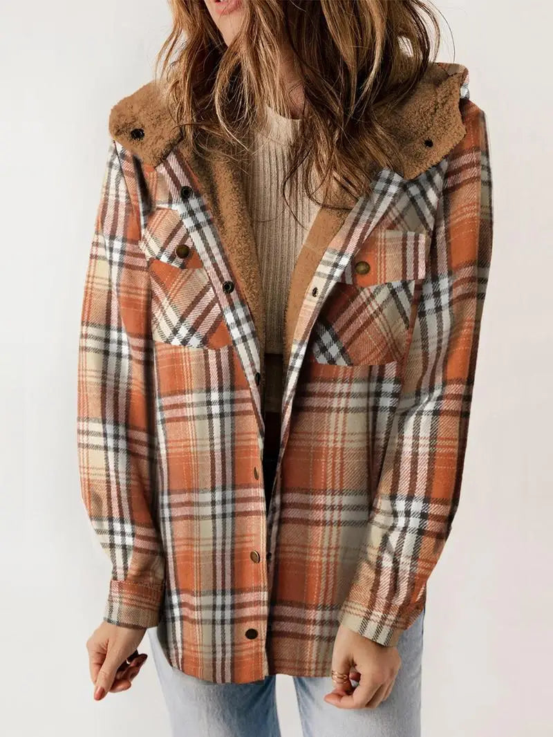Woolie™- Cozy Plaid Fleece-Lined Jacket