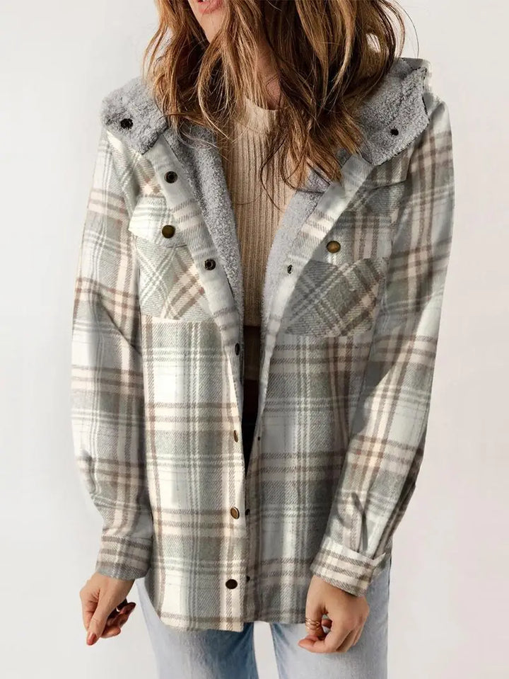 Woolie™- Cozy Plaid Fleece-Lined Jacket