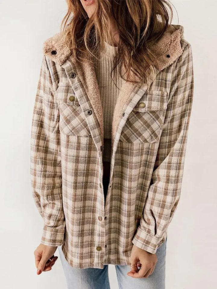 Woolie™- Cozy Plaid Fleece-Lined Jacket