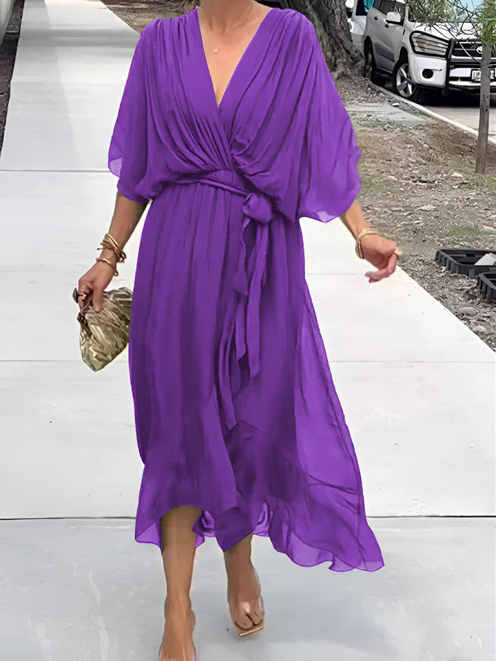 Claire™- Tie-Waist Midi Dress