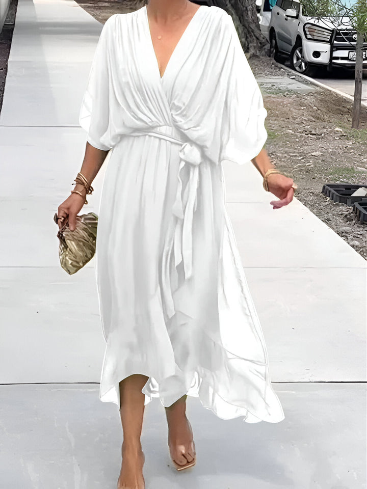 Claire™- Tie-Waist Midi Dress