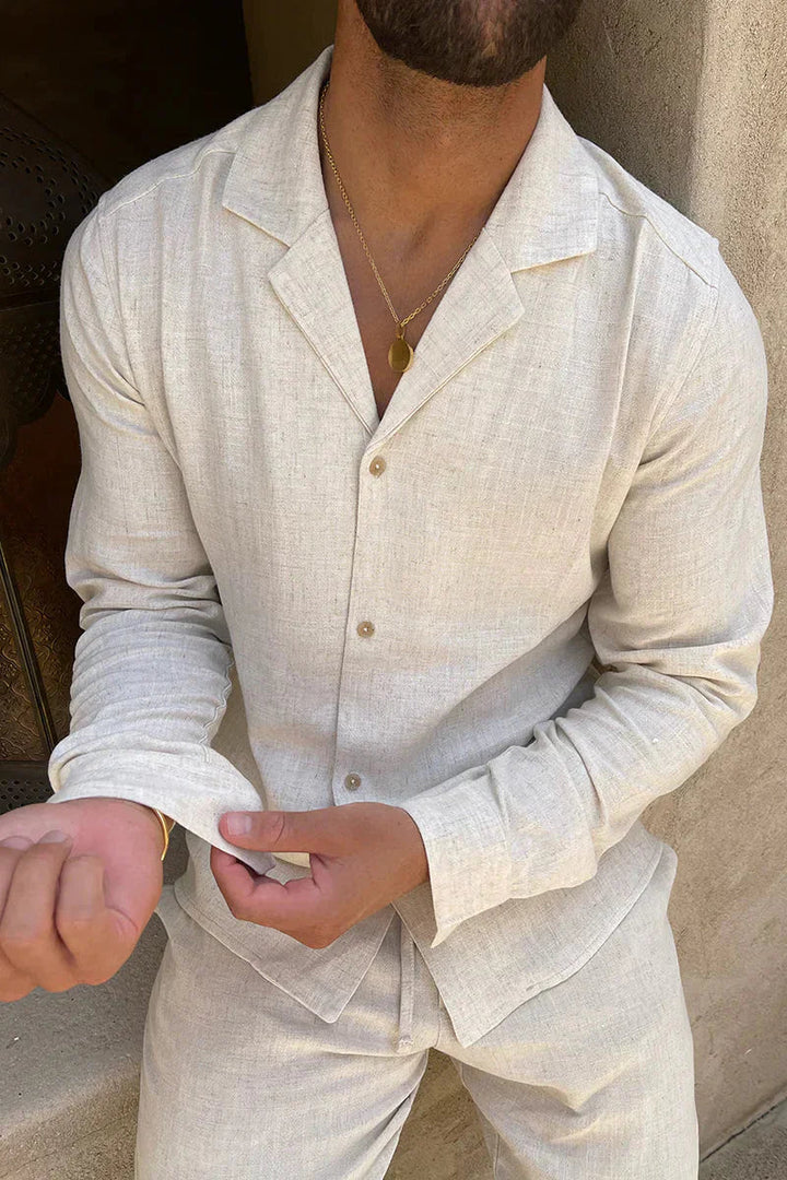 Christian™- Cooling Linen Shirt Set