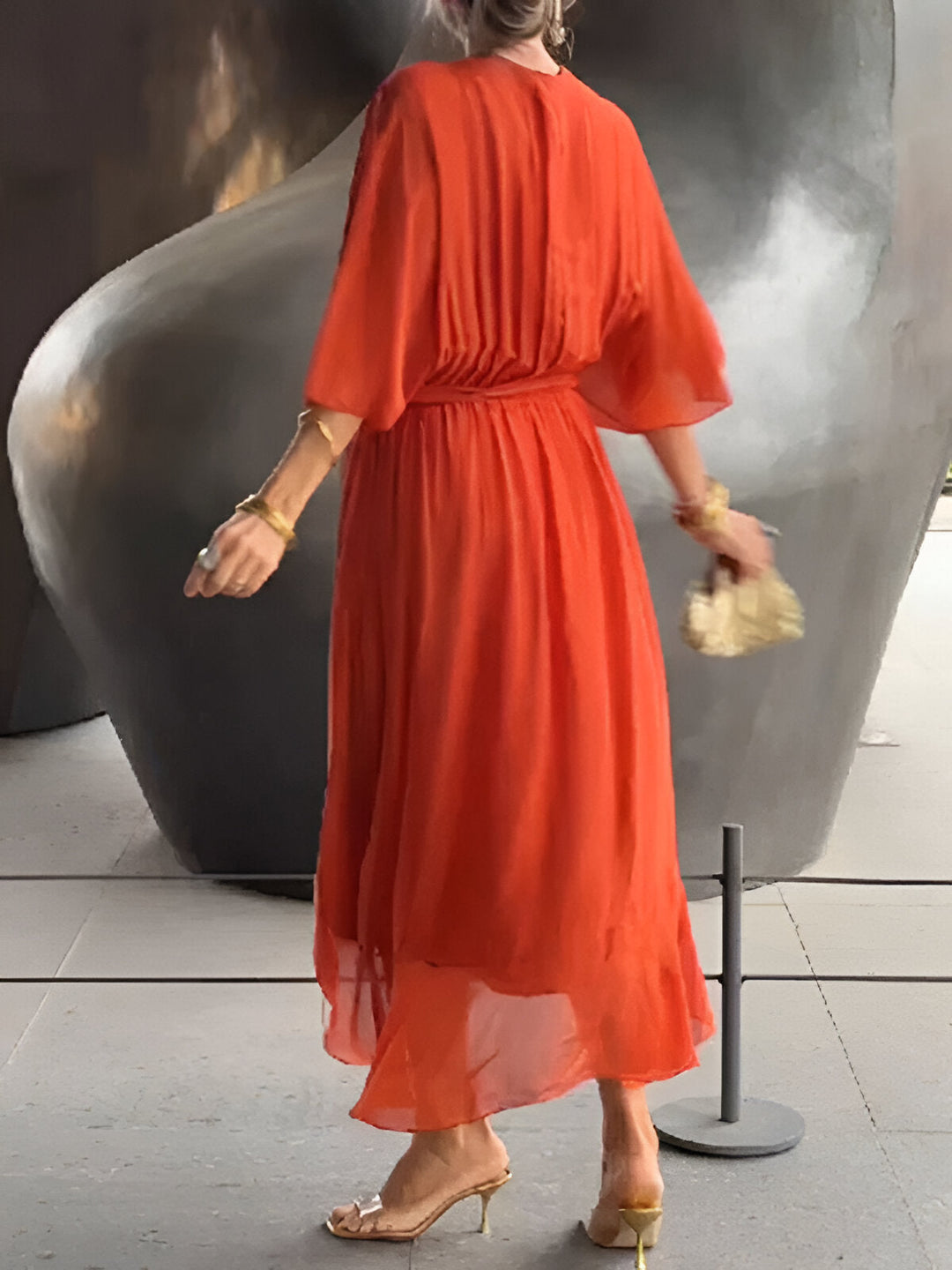 Claire™- Tie-Waist Midi Dress