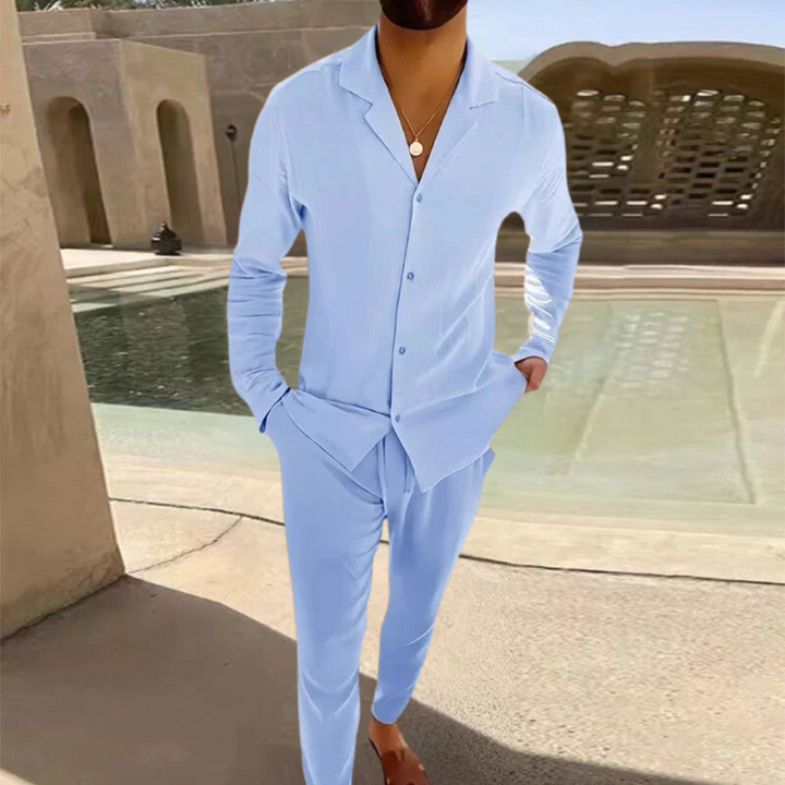 Christian™- Cooling Linen Shirt Set