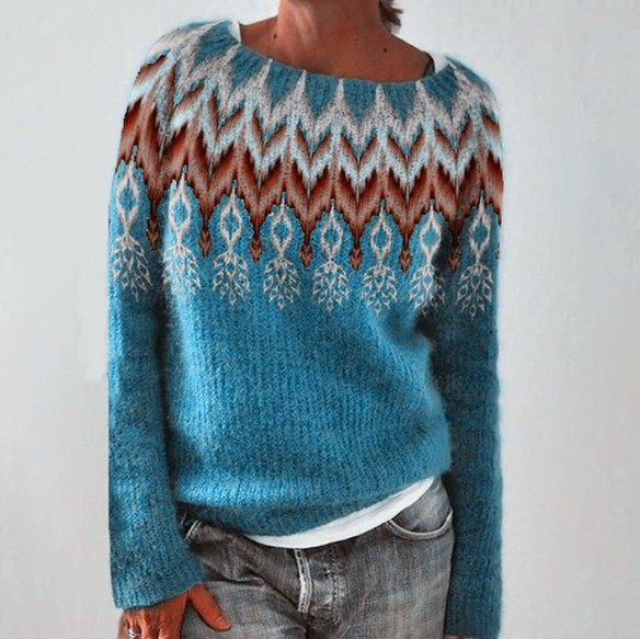 Silva™- Retro Patterned Sweatshirt